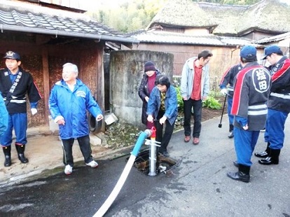 平山区自主防災訓練実施画像